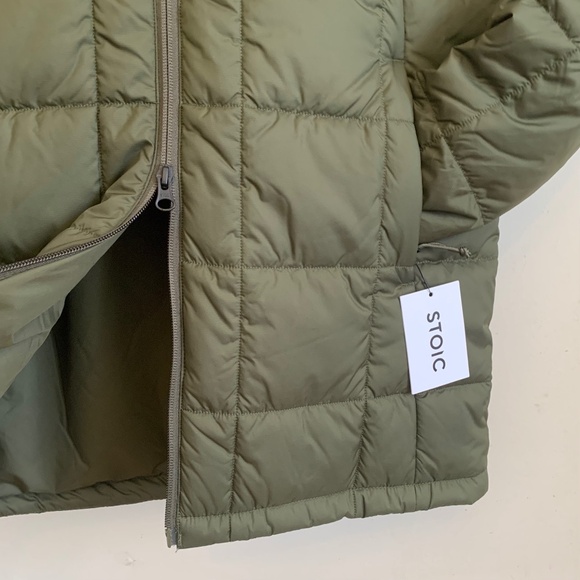 STOIC Olive Night Venture Insulated Parka Hooded Puffer Size Small - Picture 3 of 11